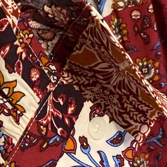 Patchwork Maxi Dress long Sleeve sz L 8-10/12 - Picture 4 of 10